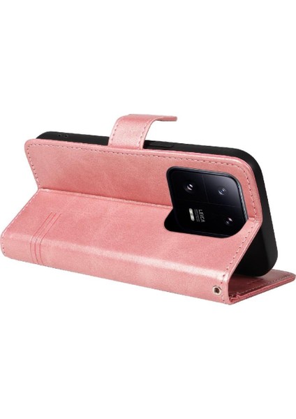 Xiaomi 13 Için Filp Durumda Ayrılabilir Siyah Bilezik Preslenmiş Pu Deri Telefon (Yurt Dışından) modelleri