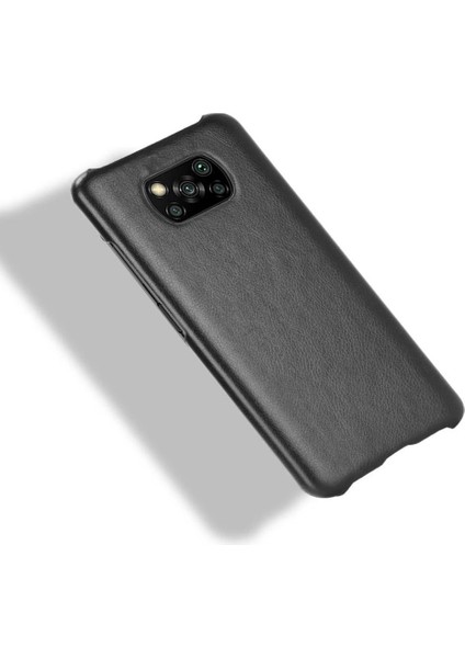 Retro Kılıf Için Xiaomi Poco X3 Nfc Uyumluluk Retro Lychee Desen Anti (Yurt Dışından)