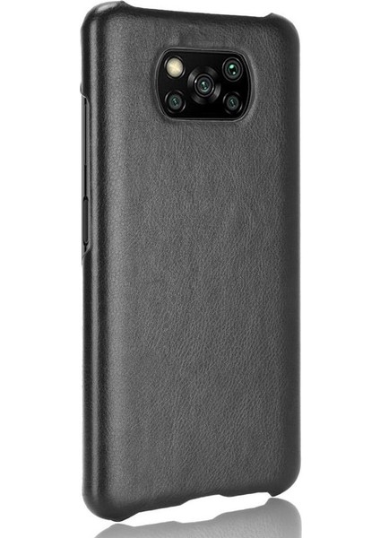 Retro Kılıf Için Xiaomi Poco X3 Nfc Uyumluluk Retro Lychee Desen Anti (Yurt Dışından)
