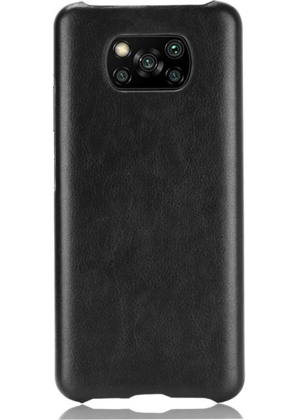 Retro Kılıf Için Xiaomi Poco X3 Nfc Uyumluluk Retro Lychee Desen Anti (Yurt Dışından)