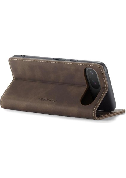 Google Piksel 9/9pro Flip Folio Kitap Için Flip Case Vintage Pu Deri Kılıf (Yurt Dışından) modelleri