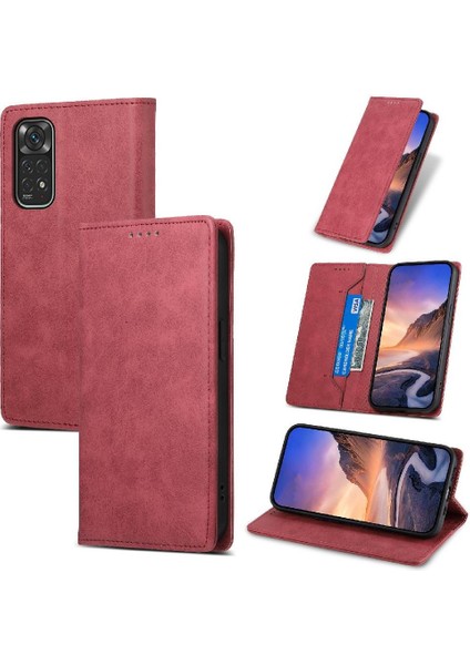 Xiaomi Redmi Not 11 Için Flip Case 4g Kickstand Kart Yuvası Tpu Iş (Yurt Dışından)