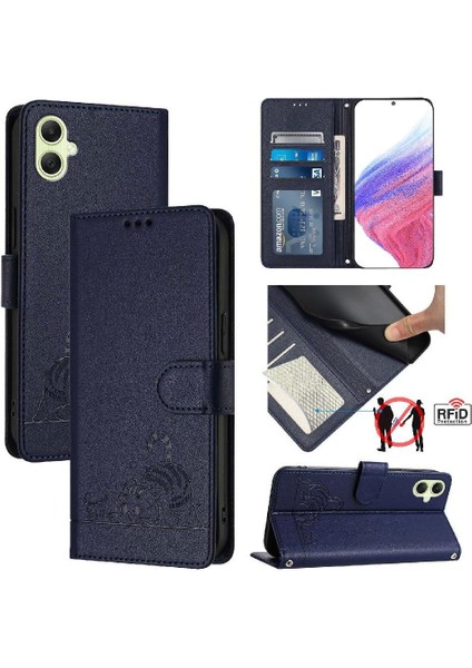 Samsung Galaxy A05 4g Kart Yuvası Tutucu Için Kickstand Kedi Rfıd Cüzdan (Yurt Dışından)