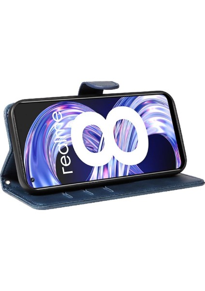Realme 8 4g Cüzdan Telefon Kılıfı Için Filp Durumda Ayrılabilir Siyah Bilezik ile (Yurt Dışından)