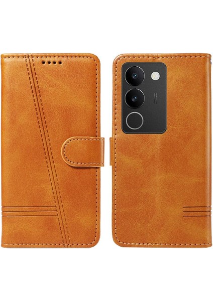 Vıvo V29 5g Için Filp Durumda Ayrılabilir Siyah Bilezik Cüzdan Telefon Kılıfı Pu (Yurt Dışından)