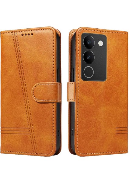 Vıvo V29 5g Için Filp Durumda Ayrılabilir Siyah Bilezik Cüzdan Telefon Kılıfı Pu (Yurt Dışından)
