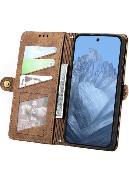 Google Piksel 9 Pro Xl Flip Kapak Için Flip Case Darbeye Basit Iş (Yurt Dışından)