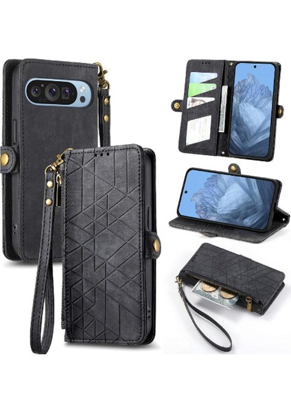 Google Piksel 9 Pro Xl Flip Kapak Için Flip Case Darbeye Basit Iş (Yurt Dışından)
