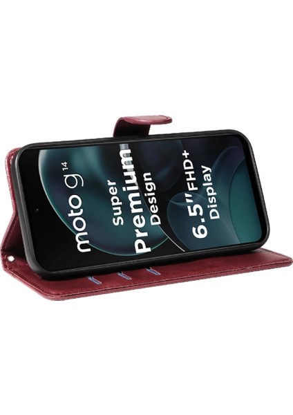 Motorola Moto G14 4g Cüzdan Telefon Kılıfı Için Filp Durumda Ayrılabilir Siyah ile (Yurt Dışından) fırsatları