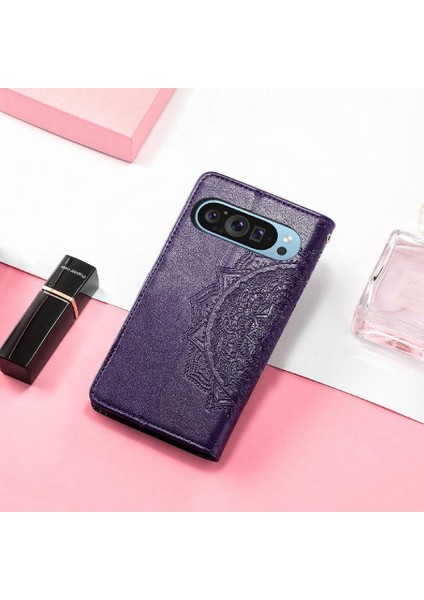 Google Piksel 9 Pro Xl Için Flip Case Zarif Desen Darbeye Basit (Yurt Dışından)
