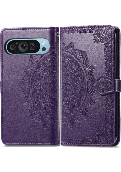 Google Piksel 9 Pro Xl Için Flip Case Zarif Desen Darbeye Basit (Yurt Dışından)