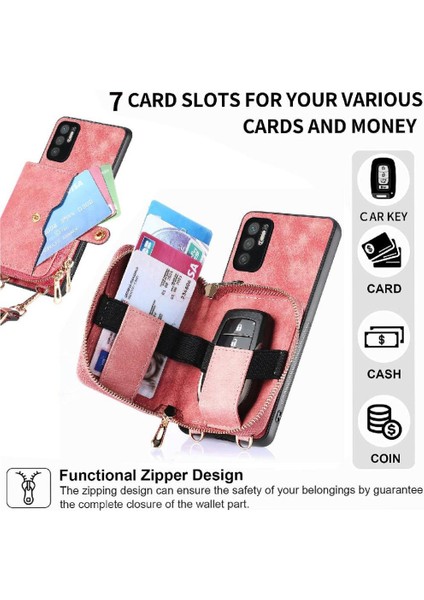 Xaicase Poco M3 Pro Fermuar Kapatma 7 Kart Yuvaları Premium Deri Için Kılıf (Yurt Dışından)