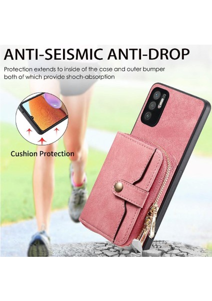 Xaicase Poco M3 Pro Fermuar Kapatma 7 Kart Yuvaları Premium Deri Için Kılıf (Yurt Dışından)