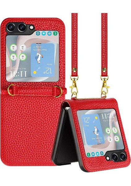 Samsung Galaxy Z Flip 6 Için Telefon Kılıfı Kart Yuvaları Tutucu Pu Deri Cüzdan (Yurt Dışından)
