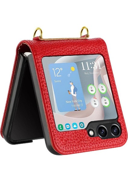 Samsung Galaxy Z Flip 6 Için Telefon Kılıfı Kart Yuvaları Tutucu Pu Deri Cüzdan (Yurt Dışından)