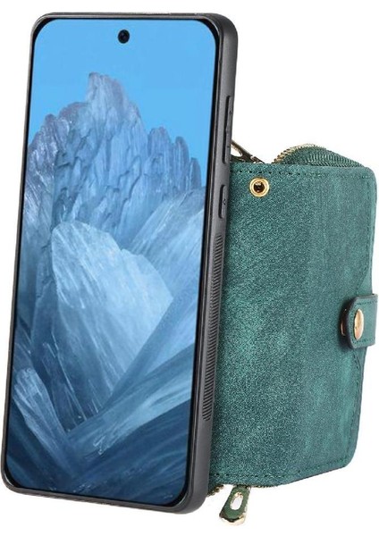 Google Piksel 9 Pro Xl Fermuar Kapatma Standı 7 Kart Yuvaları Premium Için Kılıf (Yurt Dışından)