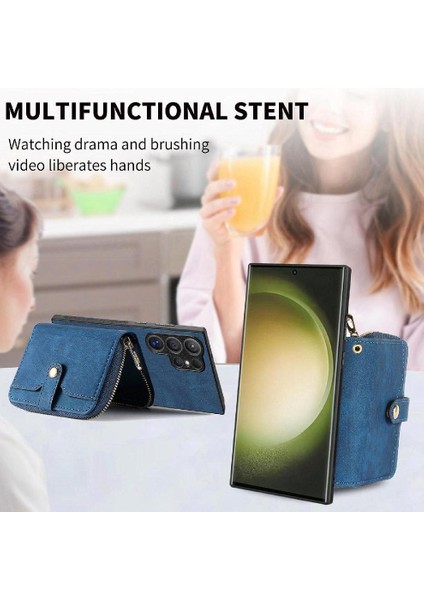 Samsung Galaxy S24 Ultra Ayarlanabilir Kordon 7 Kart Yuvaları Için Kılıf Standı (Yurt Dışından) fiyatları