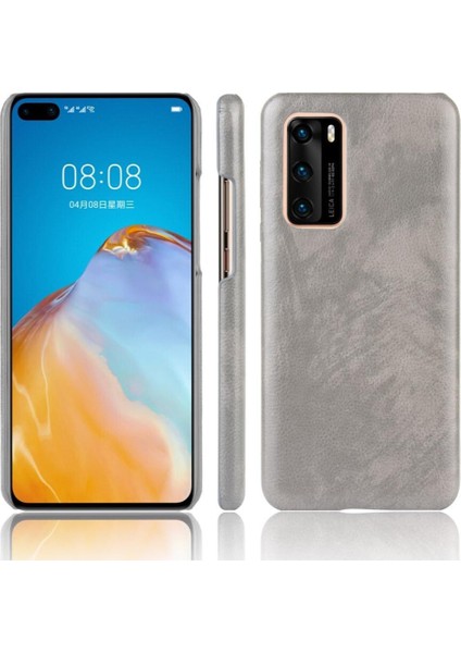 Huawei P40 Için Retro Kılıf Koruyucu Kapak Anti Scratch Retro Lychee (Yurt Dışından)