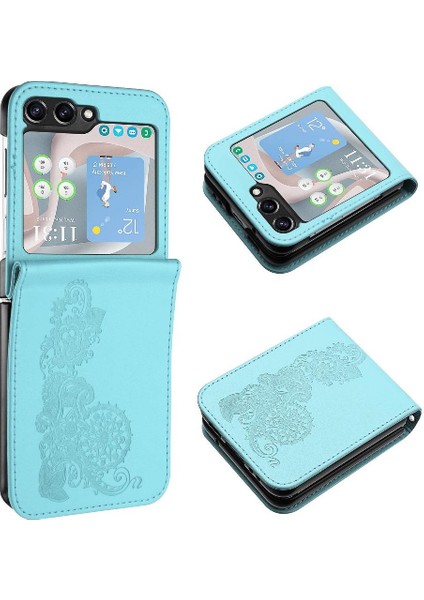 Samsung Galaxy Z Flip 6 Için Flip Case Kart Yuvası Standı ile Pu Deri Flip (Yurt Dışından)
