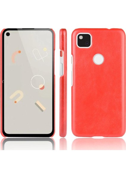 Google Piksel 4A Retro Koruyucu Kapak Lychee Desen Anti Için Retro Kılıf (Yurt Dışından)