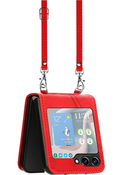 Samsung Galaxy Z Flip 6 5g Kickstand Deri Çanta Kartı Için Telefon Kılıfı (Yurt Dışından) fırsatları