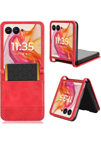 Motorola Moto Razr 50 Ultra Pu Deri Manyetik Kapatma Cüzdan (Yurt Dışından)