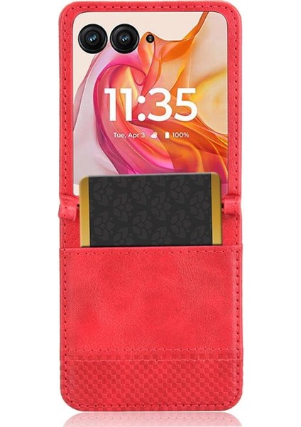 Motorola Moto Razr 50 Ultra Pu Deri Manyetik Kapatma Cüzdan (Yurt Dışından)