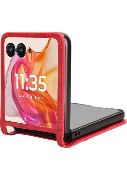 Motorola Moto Razr 50 Ultra Pu Deri Manyetik Kapatma Cüzdan (Yurt Dışından)