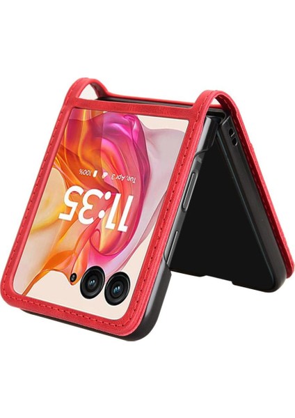 Motorola Moto Razr 50 Ultra Pu Deri Manyetik Kapatma Cüzdan (Yurt Dışından)