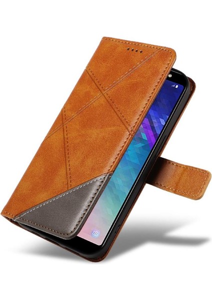 Elmas Dikiş ve Kart Yuvası ile Samsung Galaxy A6 Plus Için Flip Case (Yurt Dışından)