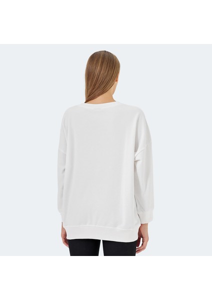 VIKENTI SW Kadın Oversize Sweatshirt Beyaz fiyatları
