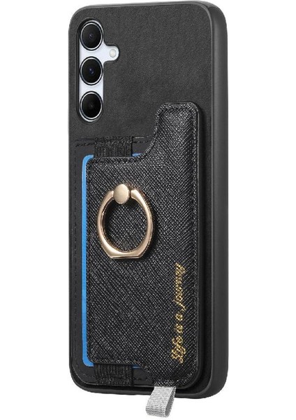 Samsung Galaxy A35 Magsafe Uyumlu Cüzdan Manyetik Halka Standı (Yurt Dışından)