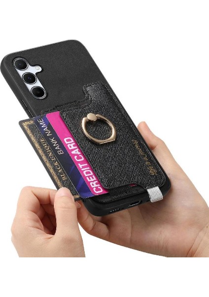 Samsung Galaxy A35 Magsafe Uyumlu Cüzdan Manyetik Halka Standı (Yurt Dışından)