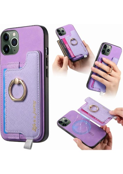 IPhone 11 Için Kılıf Pro Max Manyetik Magsafe Uyumlu Halka Standı Tutucu (Yurt Dışından)