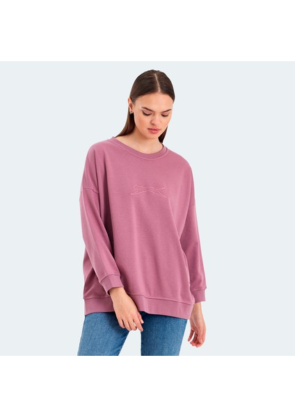 VIKENTI SW Kadın Oversize Sweatshirt Gül fırsatları