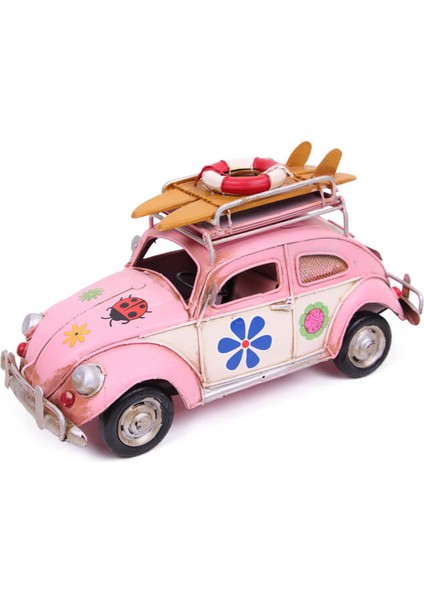 Dekoratif Metal Araba Çerçeveli ve Kumbaralı Vosvos