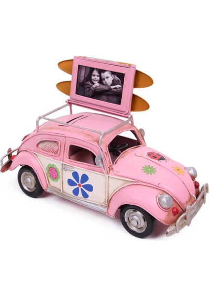 Dekoratif Metal Araba Çerçeveli ve Kumbaralı Vosvos fiyatları