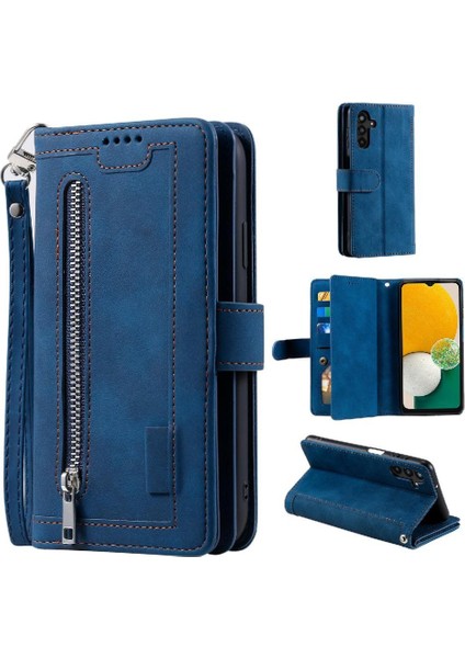 Samsung Galaxy A13 Için Flip Case 4g/5g Kickstand Kordon Cüzdan 9 Kart Pu (Yurt Dışından)