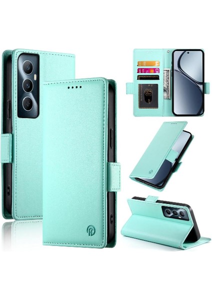 Realme C65 Flip Cüzdan Günlük Kullanım Kart Yuvaları Iş Için Flip Case (Yurt Dışından)