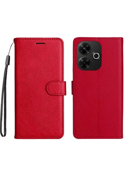 Xiaomi Redmi Için Flip Case 13 4g Yüksek Kalite Deri Klasik Düz Renk (Yurt Dışından)