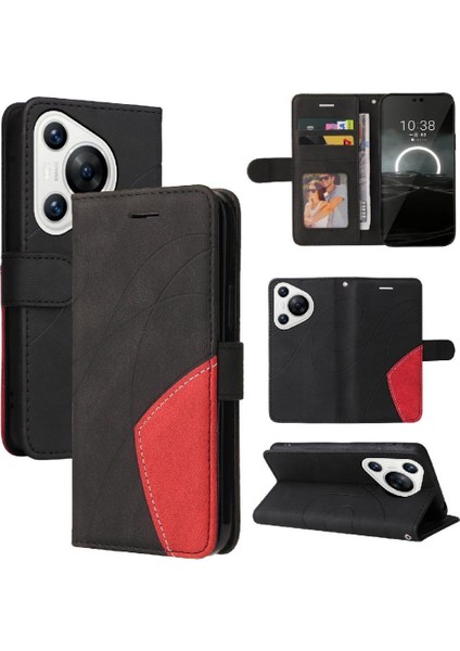 Kart Yuvası ile Huawei Pura 70 Için Flip Case Standı Flip Folio Kitap Rengi (Yurt Dışından)