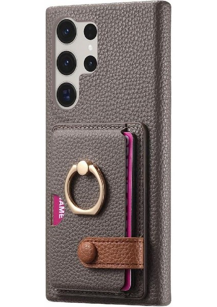 Samsung Galaxy S23 Ultra Halka Standı Kart Yuvaları Premium Dokulu (Yurt Dışından) indirimleri