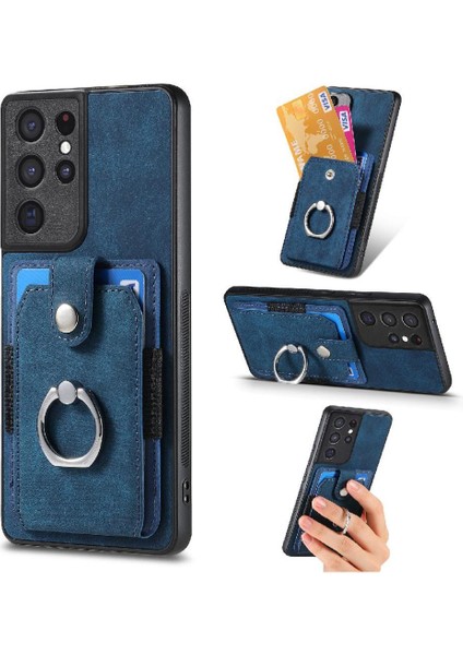 Samsung Galaxy S21 Ultra Manyetik Araç Montaj Yüzük Tutucu Standı (Yurt Dışından)