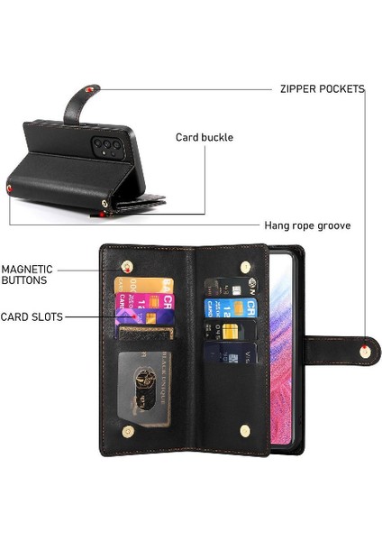 Samsung Galaxy Için Flip Case A53 5g Çok Fonksiyonlu Kart Yuvaları Bilek Kayışı (Yurt Dışından) fırsatları