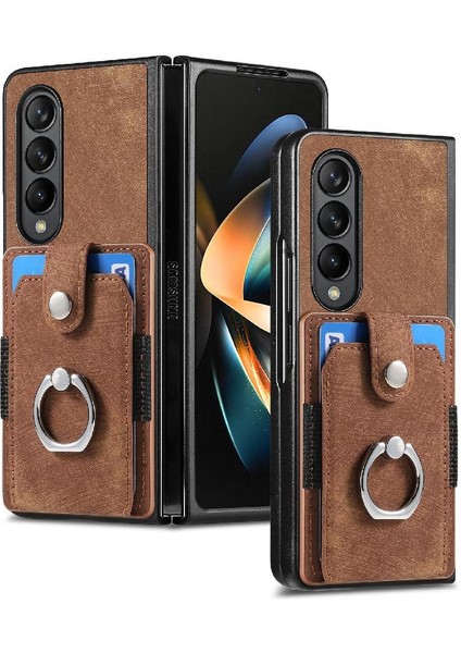 Samsung Galaxy Için Kılıf Fold 4 Manyetik Araç Montaj Yüzük Tutucu Crad Yuvası (Yurt Dışından)