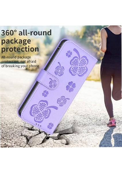 Xiaomi Poco X3 Nfc Yonca Çiçek Çok Renkli Kart Yuvaları Pu Için Flip Case (Yurt Dışından)