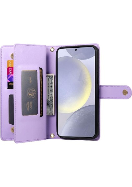 Samsung Galaxy S24 Artı Cüzdan Bölmesi Bilek Kayışı Kartı Için Flip Case (Yurt Dışından) fiyatları