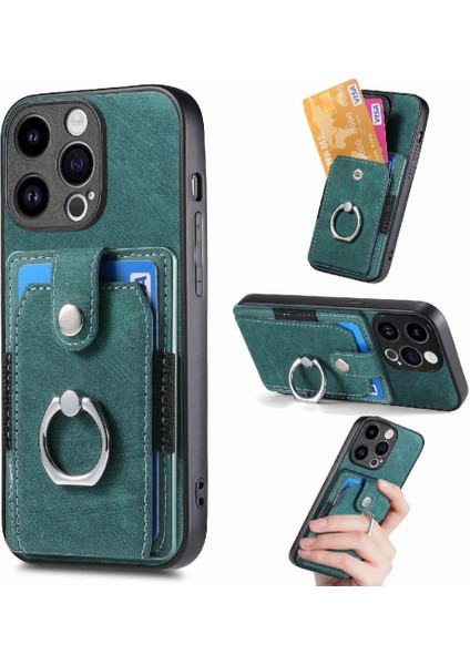 IPhone 15 Için Kılıf Pro Manyetik Araç Montaj Yüzük Tutucu Crad Yuvası Standı (Yurt Dışından)