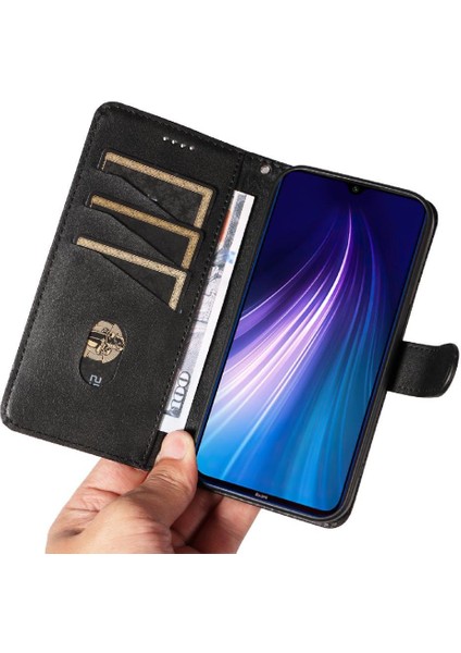 Kredi Kartı Yuvası ile Xiaomi Redmi Not 8t Için Filp Durumda Cüzdan Telefon Kılıfı (Yurt Dışından)