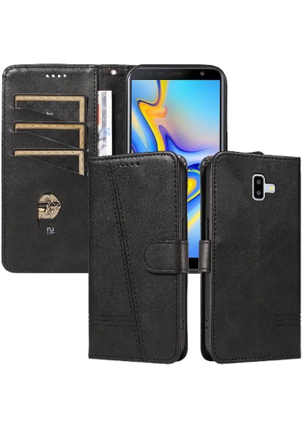 Samsung Galaxy J6 Başbakan Preslenmiş Pu Deri Cüzdan Telefon Kılıfı Için Filp Durumda (Yurt Dışından)